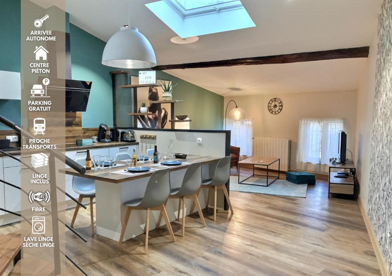 Myzenplace - Duplex 100M2 Cosy, Atypique, Situation Ideale, Parking Montelimar Luaran gambar