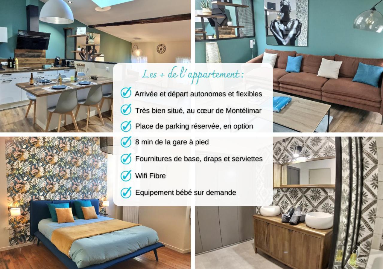 Myzenplace - Duplex 100M2 Cosy, Atypique, Situation Ideale, Parking Montelimar Luaran gambar
